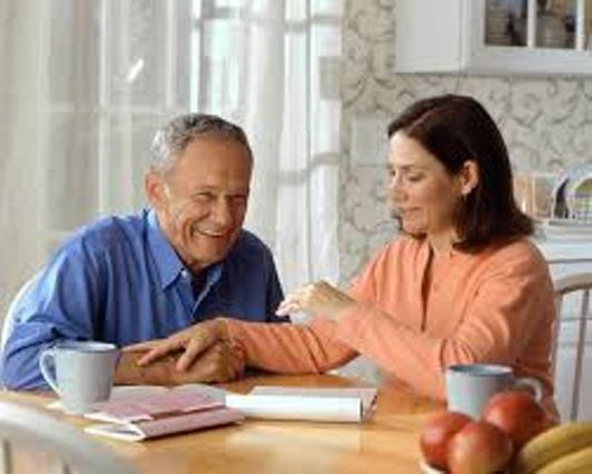 couple at kitchen table